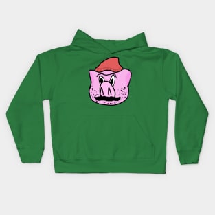 William the Fisher Pig Kids Hoodie